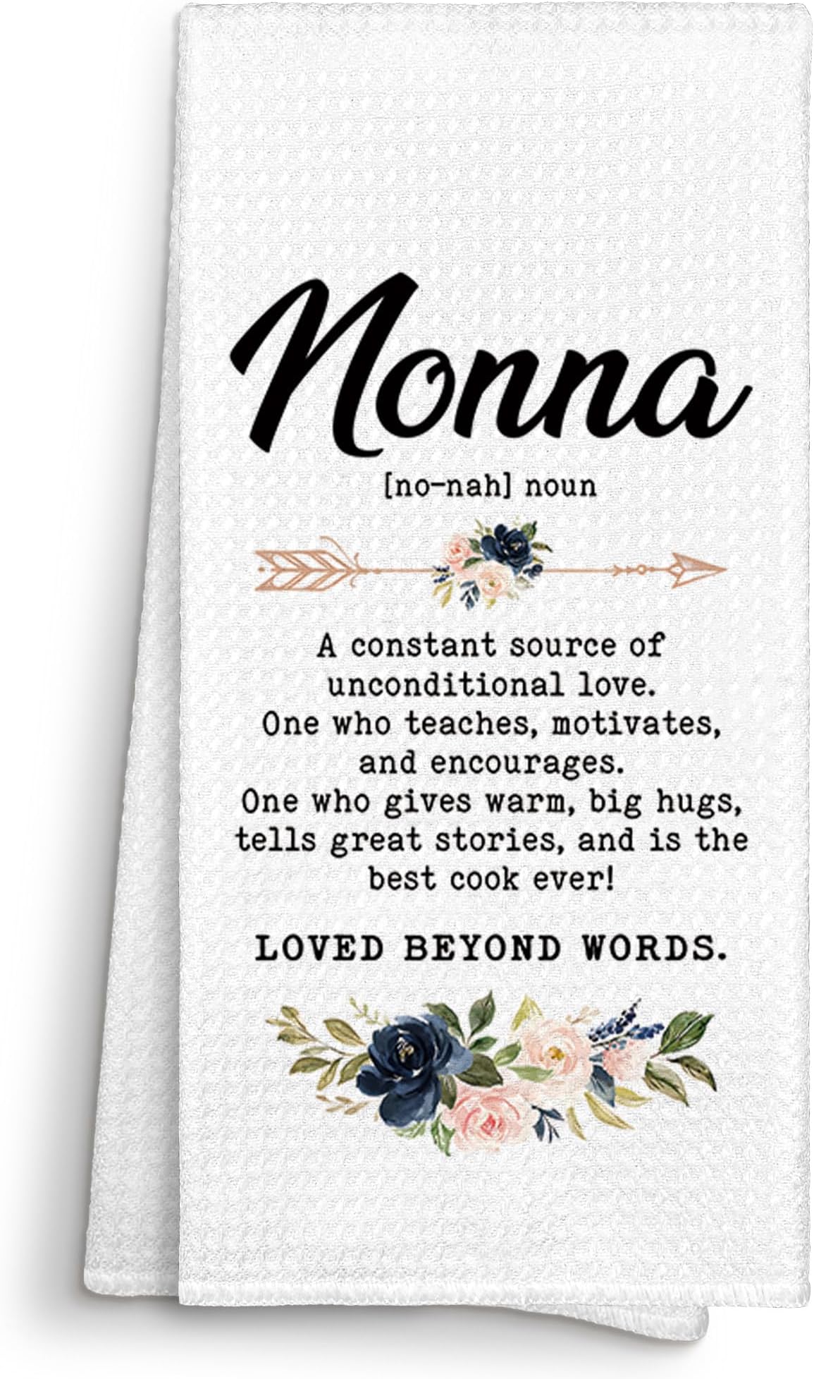 Nonna Definition Gifts Kitchen Towels Decorative, Nonna Dish Cloths Tea Towel Gifts for Italian Grandma Grandmother Grandparents Bathroom Kitchen Dishcloths Hand Towel Decor 16x24