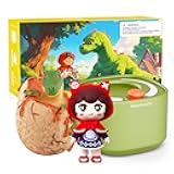 Magic AI Children's Storytelling Toy Machine -Dinosaur Island Adventures and Little Red's, Personalized Interactive Stories with Smart Q&A, Fun Character Toys
