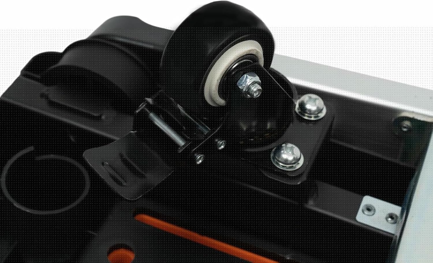 Portable Folding Work Table Sawhorse - Adjustable Tool Mounts, Anti-Slip Wheels for Smooth Movement Over Uneven Terrain