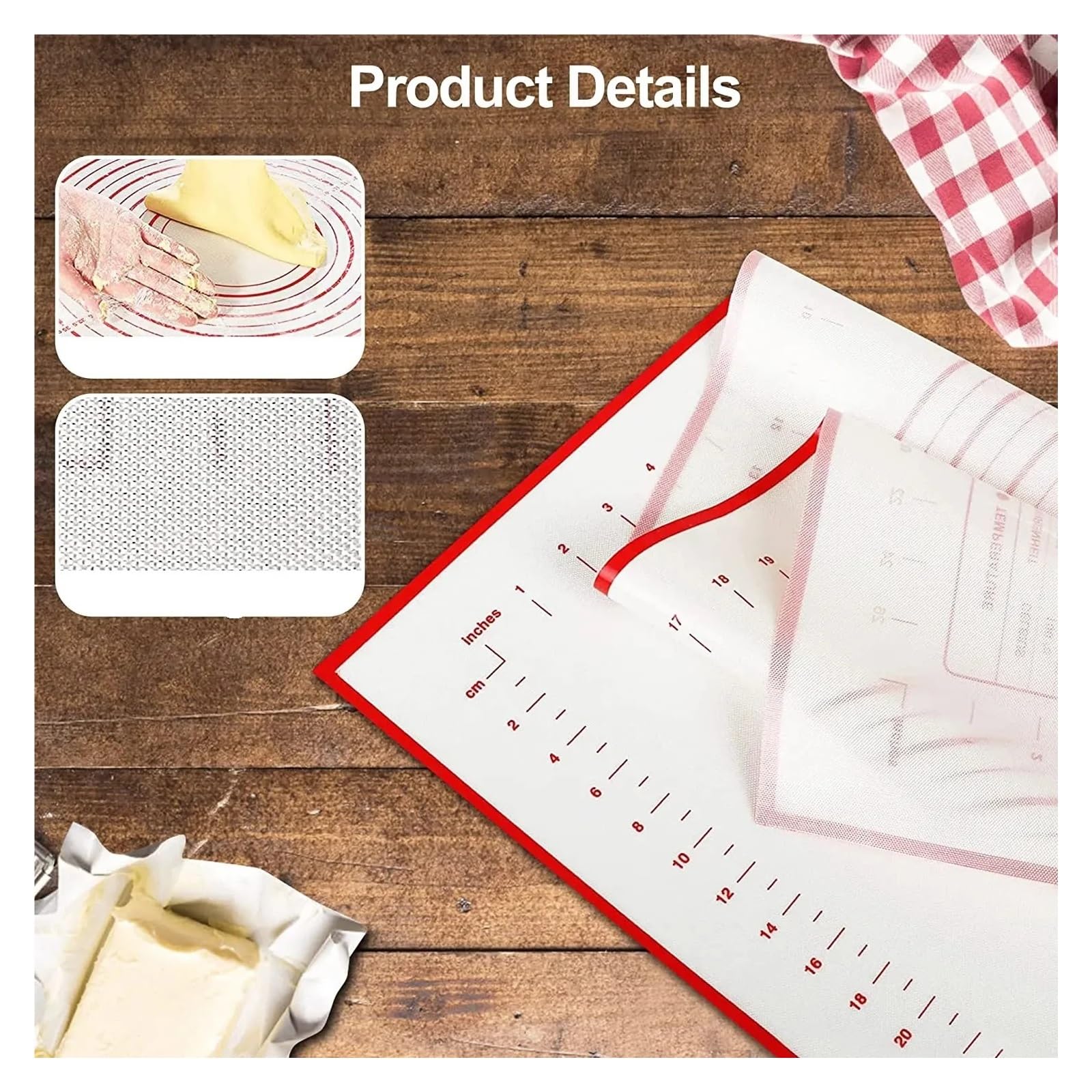Tappetino da forno in silicone, tappetino for impastare, for stendere la pasta, crêpes cucina(80x60cm)