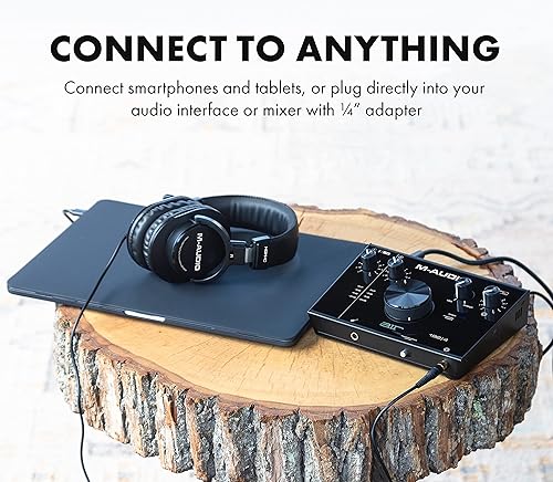 Miniatura 5 de M-AUDIO HDH40 - Auriculares de estudio sobre la oreja con diseño de parte trasera cerrada, diadema flexible y cable de 2.7m para monitoreo de