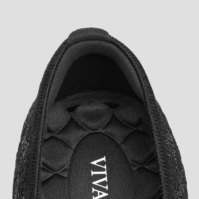 VIVAIA Camora Women's Bow Flats Round Toe Lace up Elegant Ballet Flats Comfortable Soft Knit Washable Shoes