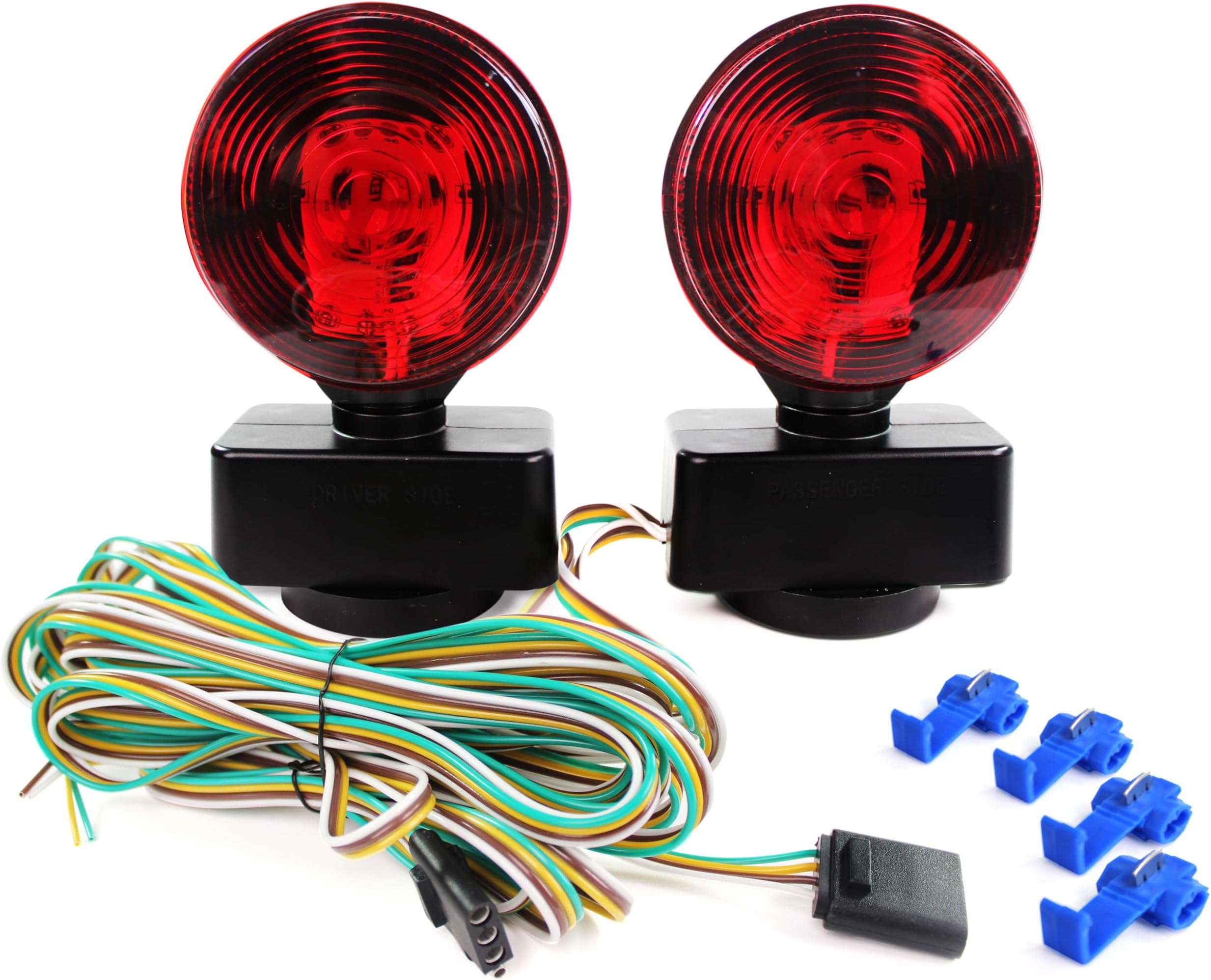 MAXXHAUL 50871 Magnetic ONE LED Trailer Tail Towing Light Kit DOT Turn Brake Parking Lights for Truck RV Boat Car Bike Trailer