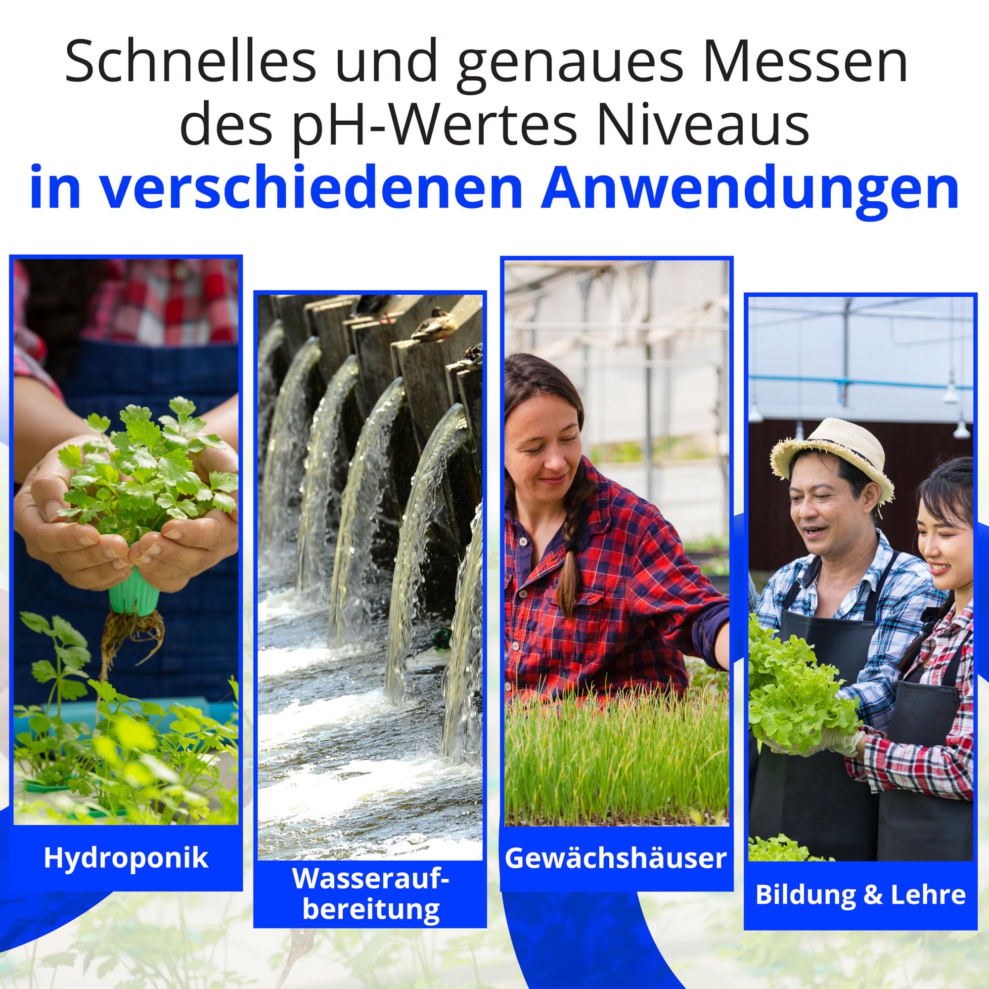 Bluelab PROBPH pH-Sonde für Wasser, Ersatz-Elektrode für Messgerät, Monitor und Controller mit einfacher Kalibrierung, Werkzeug für Hydroponik-System und Indoor-Pflanzen