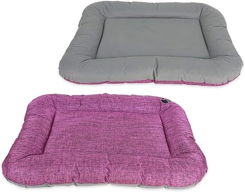 Miniatura 7 de SUSSEXHOME Pets - Almohada impermeable para perros medianos, 33.5 x 26.4 x 3.95 pulgadas, resistente a desgarros, lavable, color morado