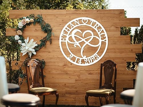 Miniatura 3 de Letreros de infinito personalizados, decoración de pared de infinito, detalles de decoración del hogar, letrero de corazón infinito, letrero de amor