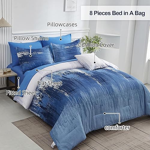 Miniatura 9 de Dinjoy Juego de edredón de color degradado óxido y naranja quemado, tamaño individual, reversible, bohemio, para niños y adolescentes, juego de cama