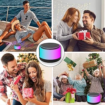 Eppfun SK006 Cassa Bluetooth Portatile Con Luci LED RGB E Supporto Micro SD - Altoparlante Da 5W Con Subwoofer, Regalo Ideale Per Ragazze, Ragazzi E Amici