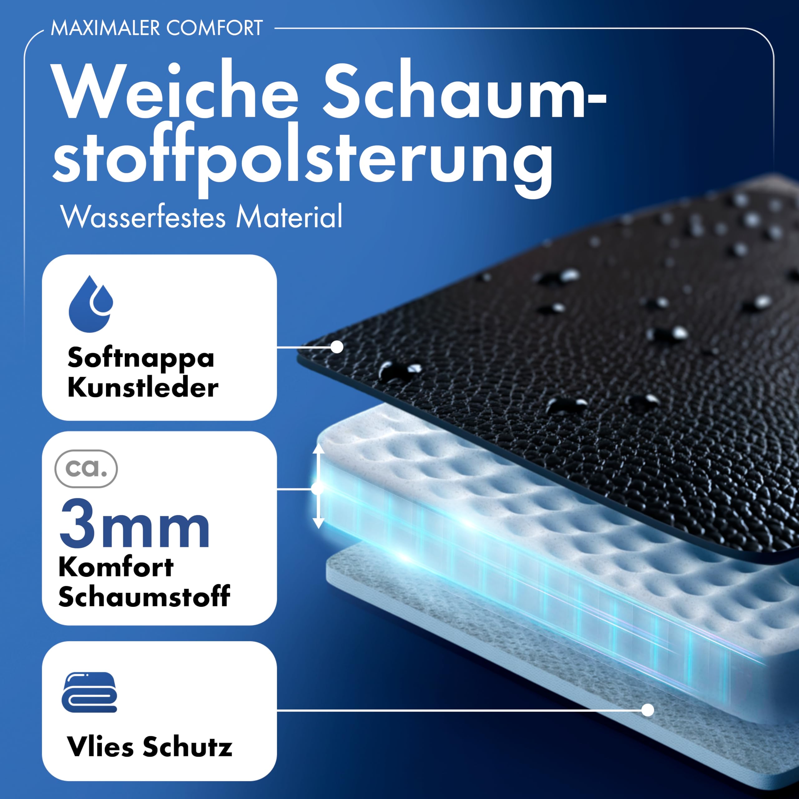 Walser Transporter Sitzbezüge Auto für FIAT Doblo (263), 1 Einzelsitz Fahrer (Aussparung Armlehne rechts), Auto Sitzbezüge aus Kunstleder, Sitzschoner Auto, Auto Sitzauflagen Set für Van