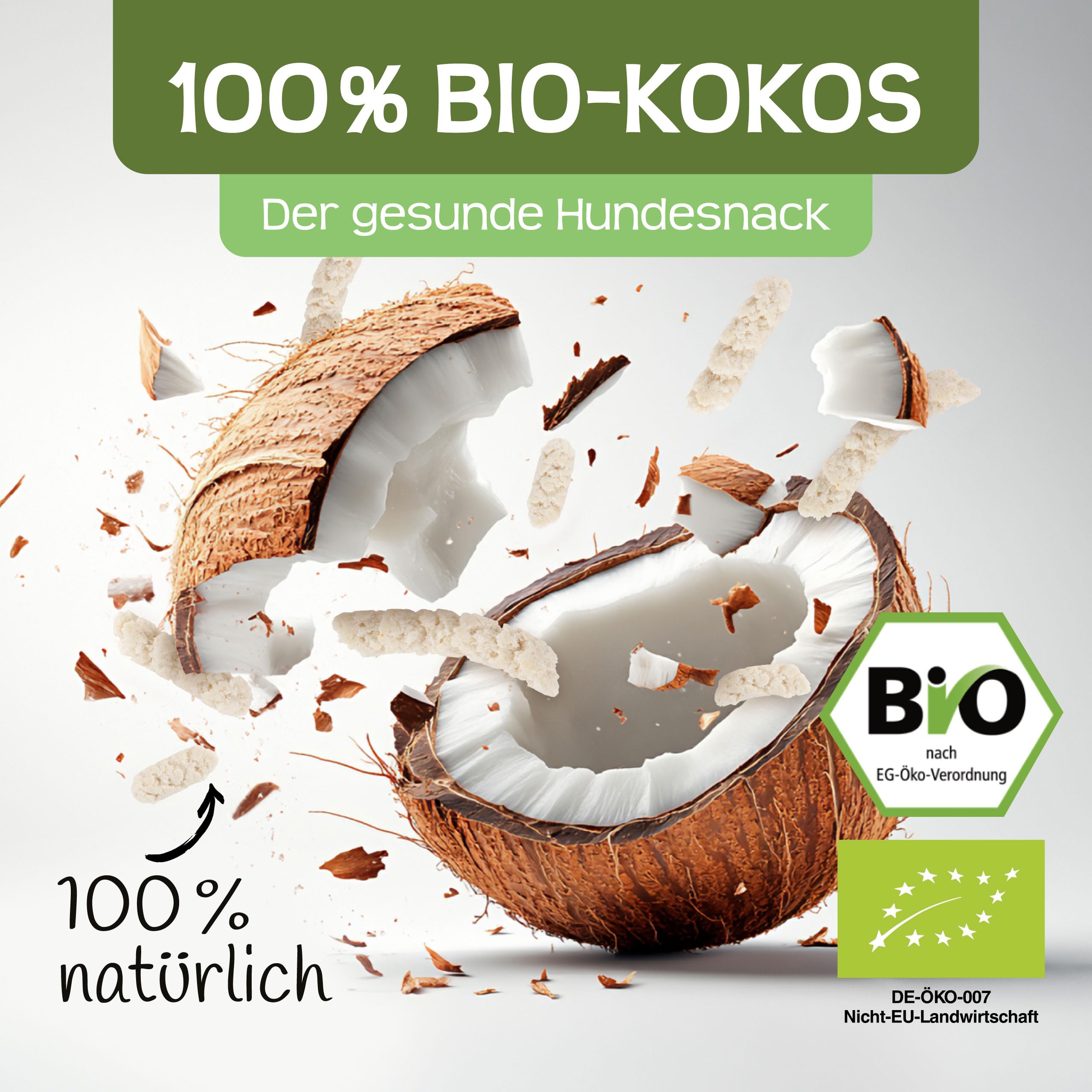 RAW Nature Bio-Kokos-Sticks Hundesnack – 150g, 100% Kokos & Zahnpflege – Ansicht 4