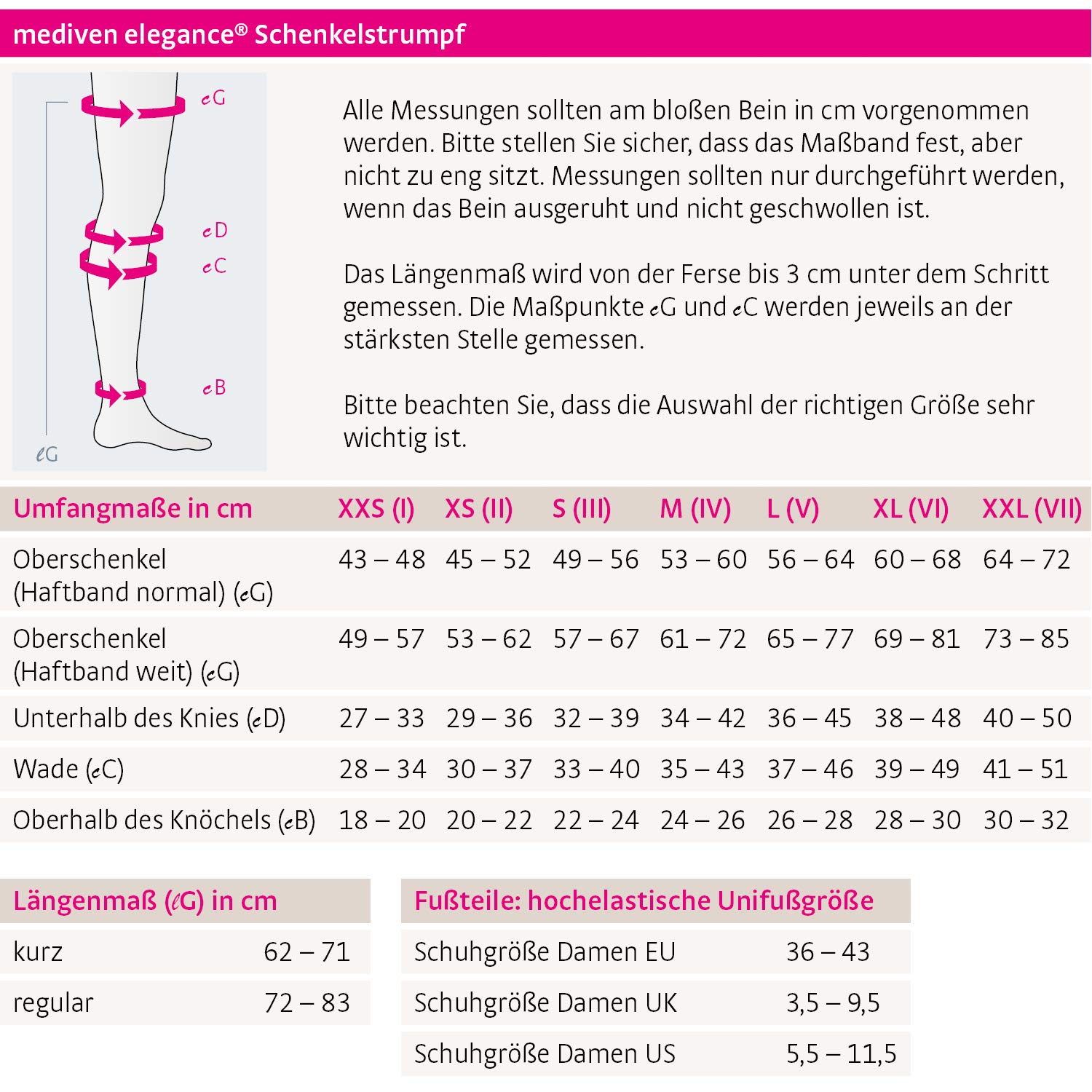 medi mediven elegance - 026J112 Oberschenkellange Damen Kompressionsstrümpfe mit geschlossener Spitze | CCL2 | Weites Flächen-Haftband Rose | caramel | Gr. II normal