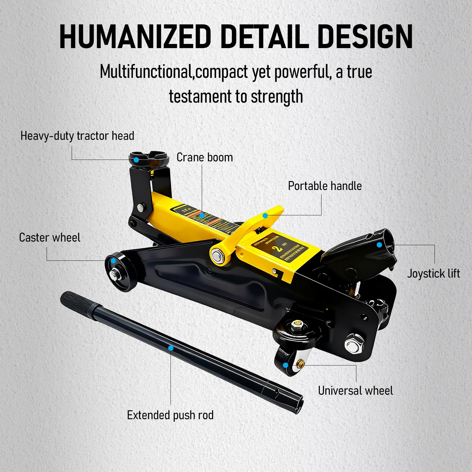 Gato hidráulico de perfil bajo de 2 toneladas, altura de elevación de 330 mm, altura de arranque del sillín de 130 mm, gato de garaje de acero resistente para automóviles, SUV, reparación y