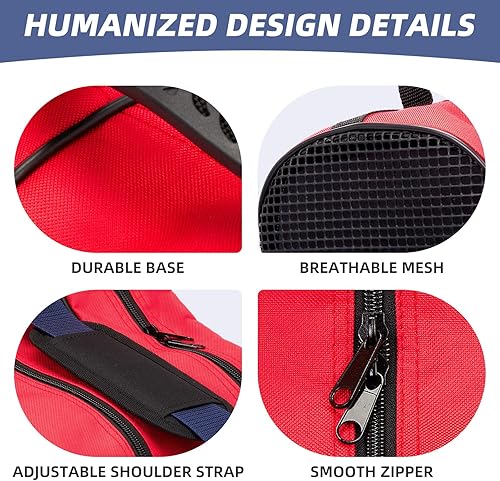 Miniatura 4 de Bolsa de patinaje sobre ruedas Bolsa transpirable de gran capacidad para patinar sobre hielo con correa ajustable para el hombro Se adapta a la