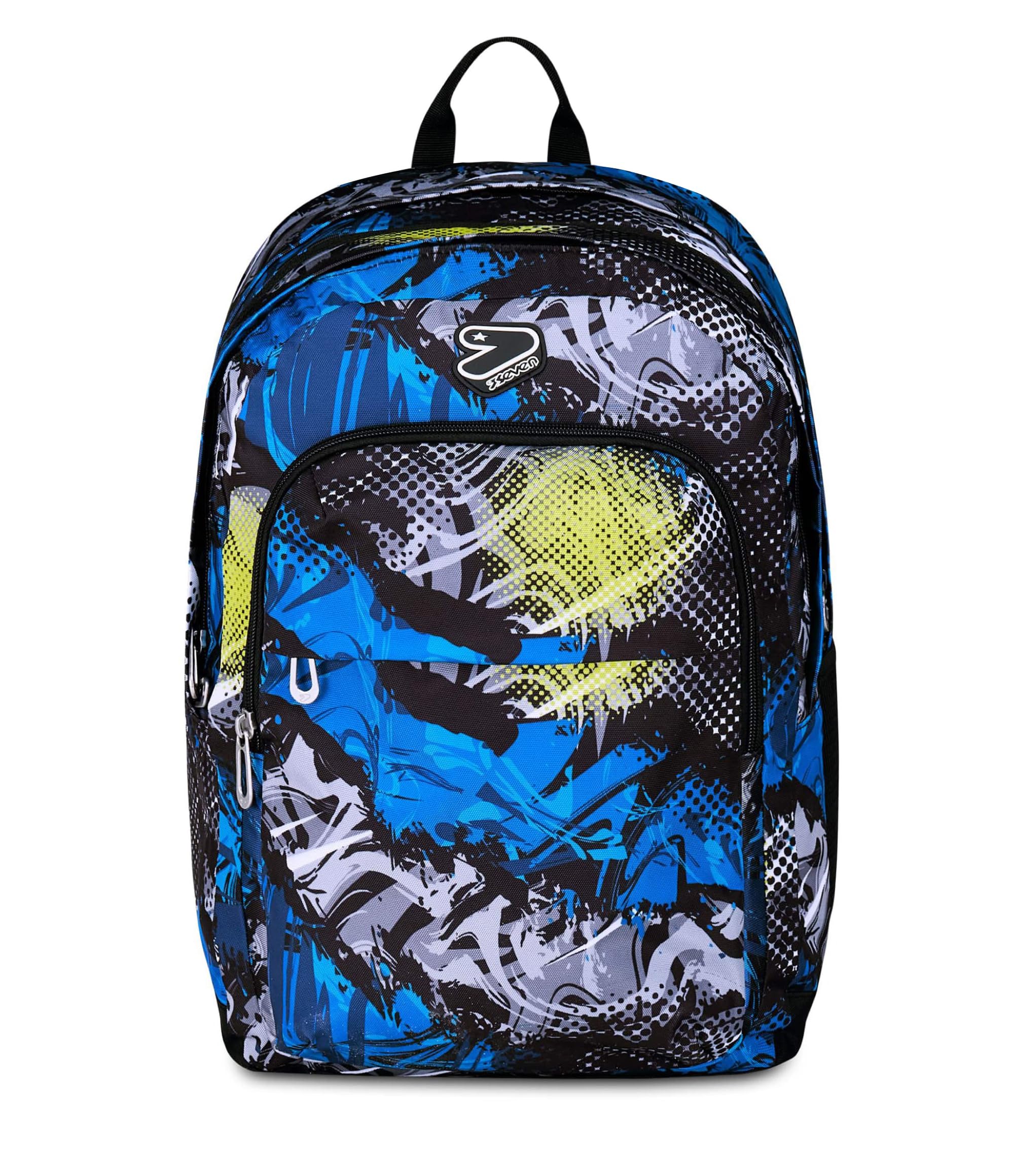Seven Zaino Scuola Pro XXL Reversibile Detach JAPAN MOOD, Blu, Zaino Doppio Scomparto, Tasca Porta PC e Tasca Porta Borraccia, Scuola Media e Superiore, Ragazzo