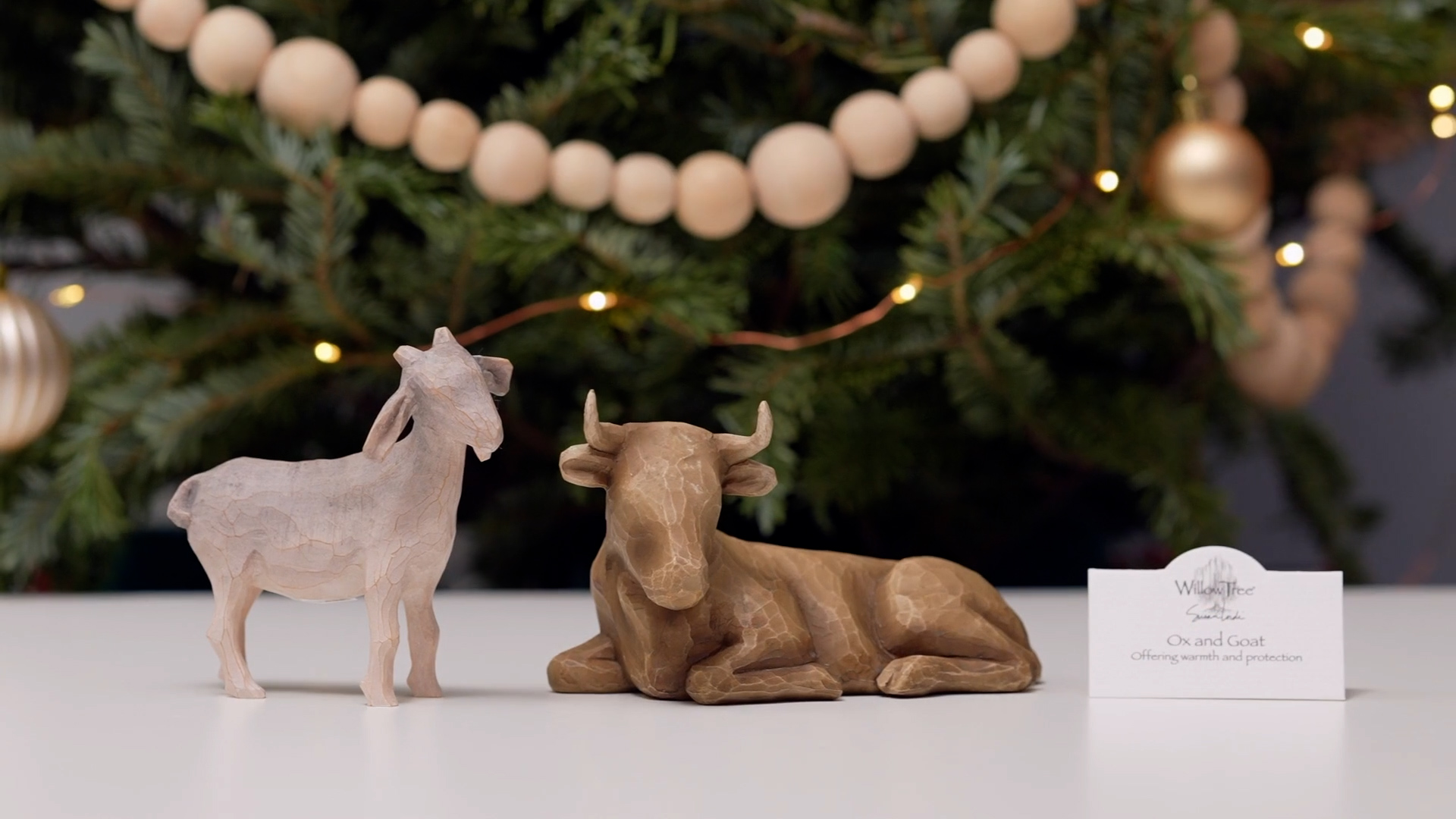 Amazon.com: Willow Tree Ox and Goat Nativity Figures, Offering