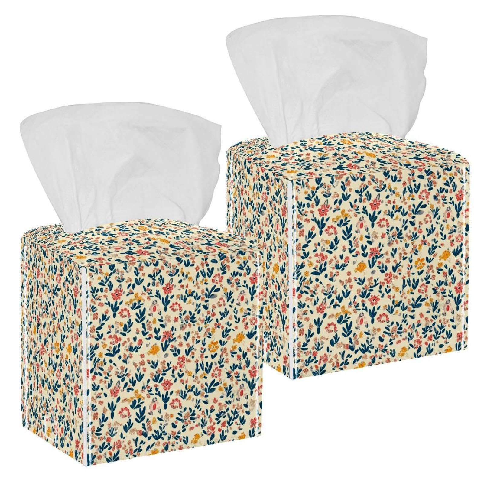 Boîte à mouchoirs en cuir chic en lot de 2 pour sublimer votre coiffeuse