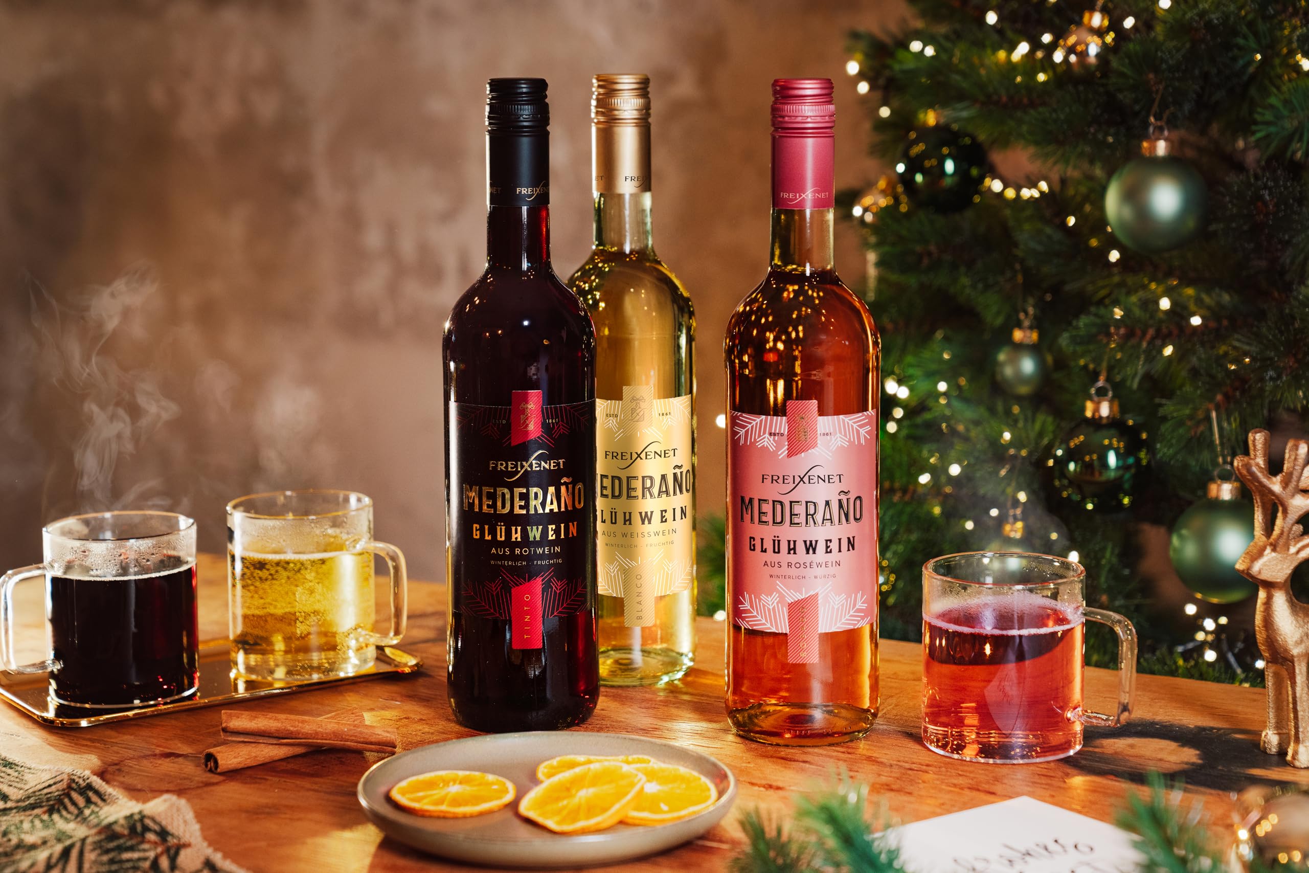 Freixenet Mederaño Glühwein Weiß (6 x 0,75 l) - fruchtig-süß-intensiver Glühwein; heißer Genuss im Advent, an Weihnachten, oder der kalten Jahreszeit