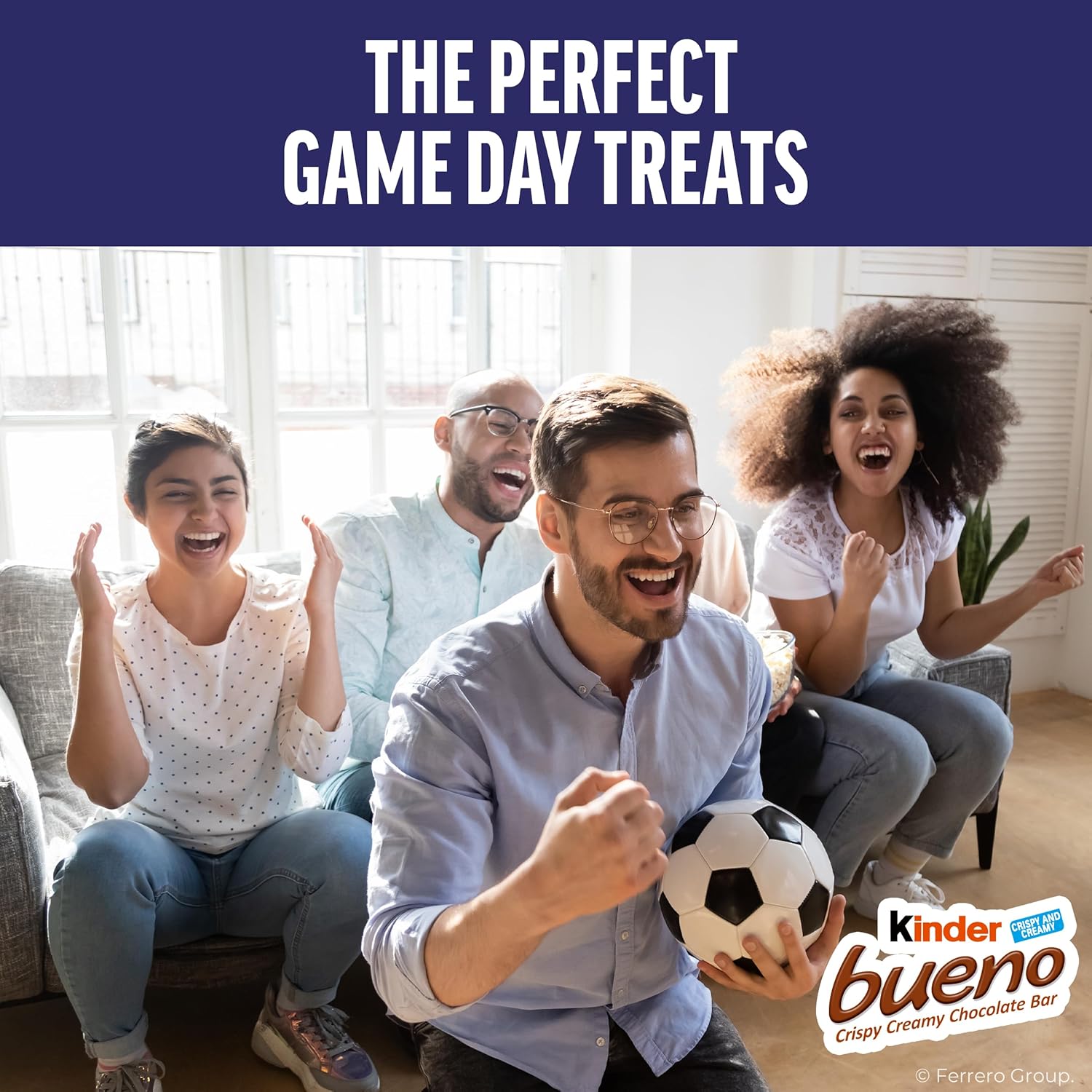 Kinder Bueno White Chocolate Bars with Hazelnut Filling, 30 Packs of 2, Bulk Chocolate Candy Bars for Game Day, Football Party Supplies, Snacks for Adults, 1.4 oz Per Pack
