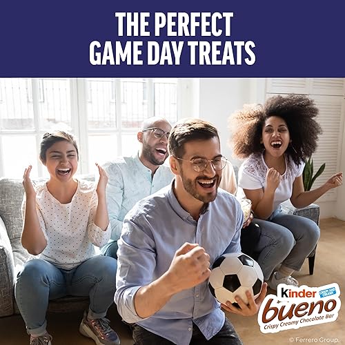 Miniatura 3 de Kinder Bueno Mini, paquete de fiesta de 125 unidades, chocolate con leche y crema de avellanas, barras de chocolate envueltas individualmente, 23.8