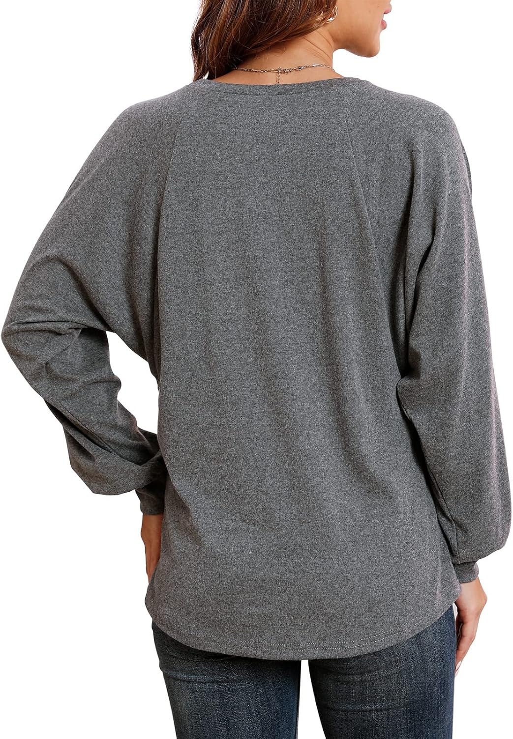 Feiersi Womens Sweatshirts Crew Neck Long Sleeve Shirts Casual Loose Pullover Tops 2022 - Image 3