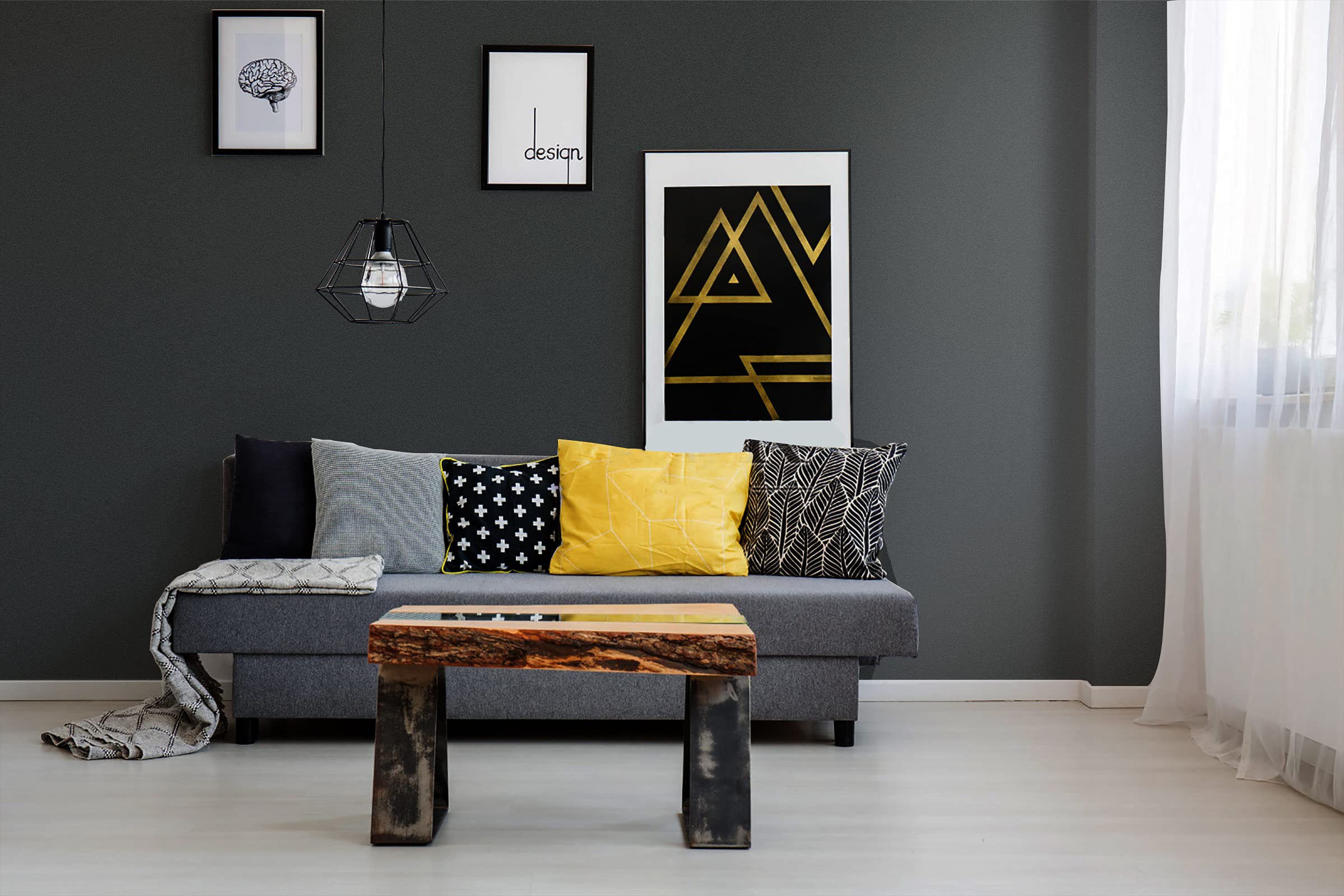 Timeet Pellicola adesiva per cucina grigio opaco, pellicola autoadesiva per mobili, grigio scuro, 60x1000cm, impermeabile, adesivo per mobili, pellicola autoadesiva in vinile per mobili, piano di