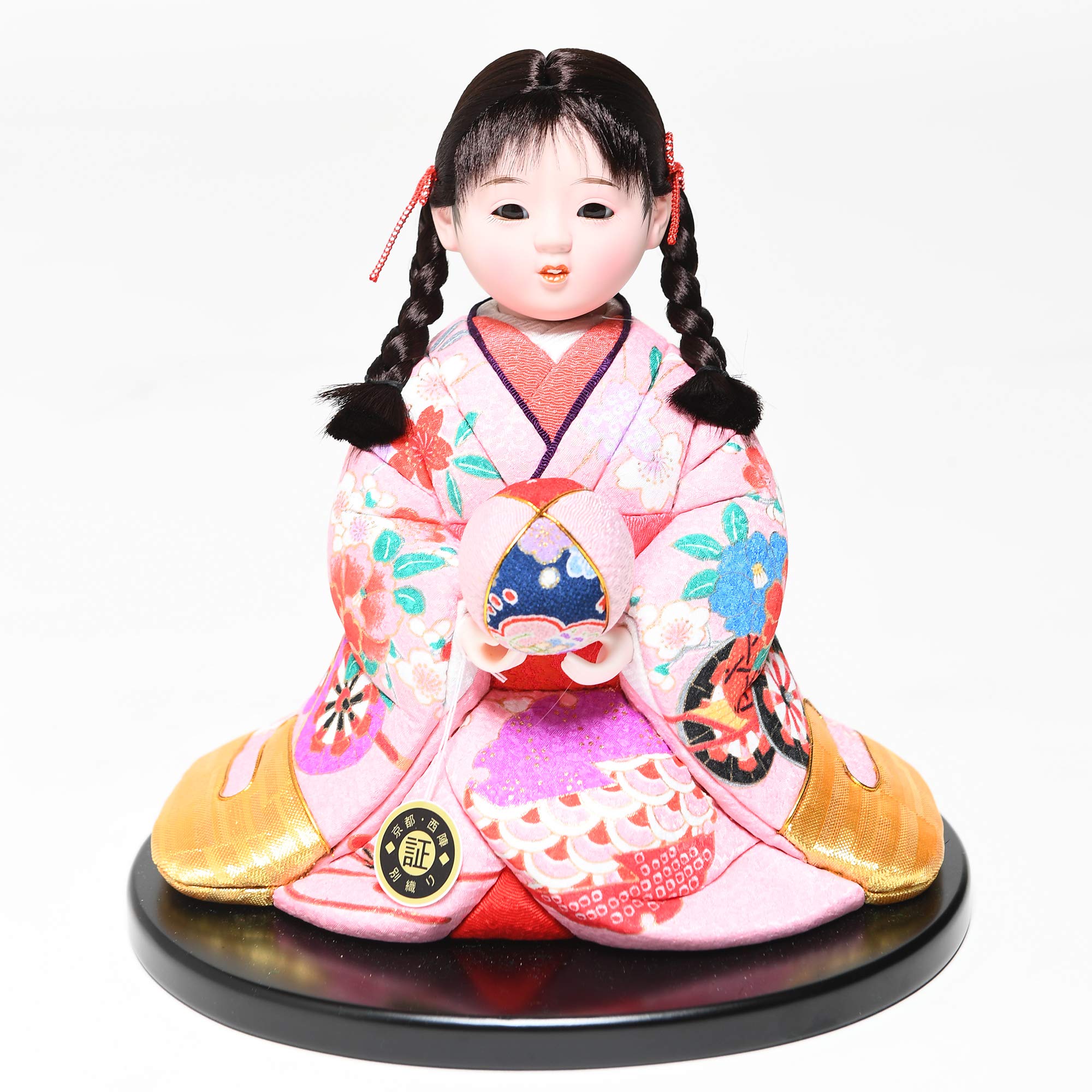 Amazon | 【木目込市松人形】6号座り木目込市松人形：京都西陣織：芳