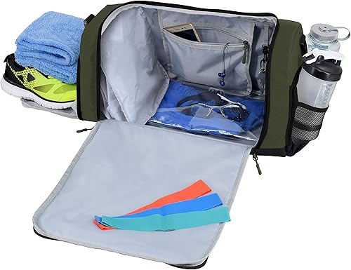 Miniatura 3 de Ultimate Gym Bag 2.0 La bolsa de lona duradera diseñada por Crowdsource con 10 compartimentos óptimos que incluyen bolsa resistente al agua