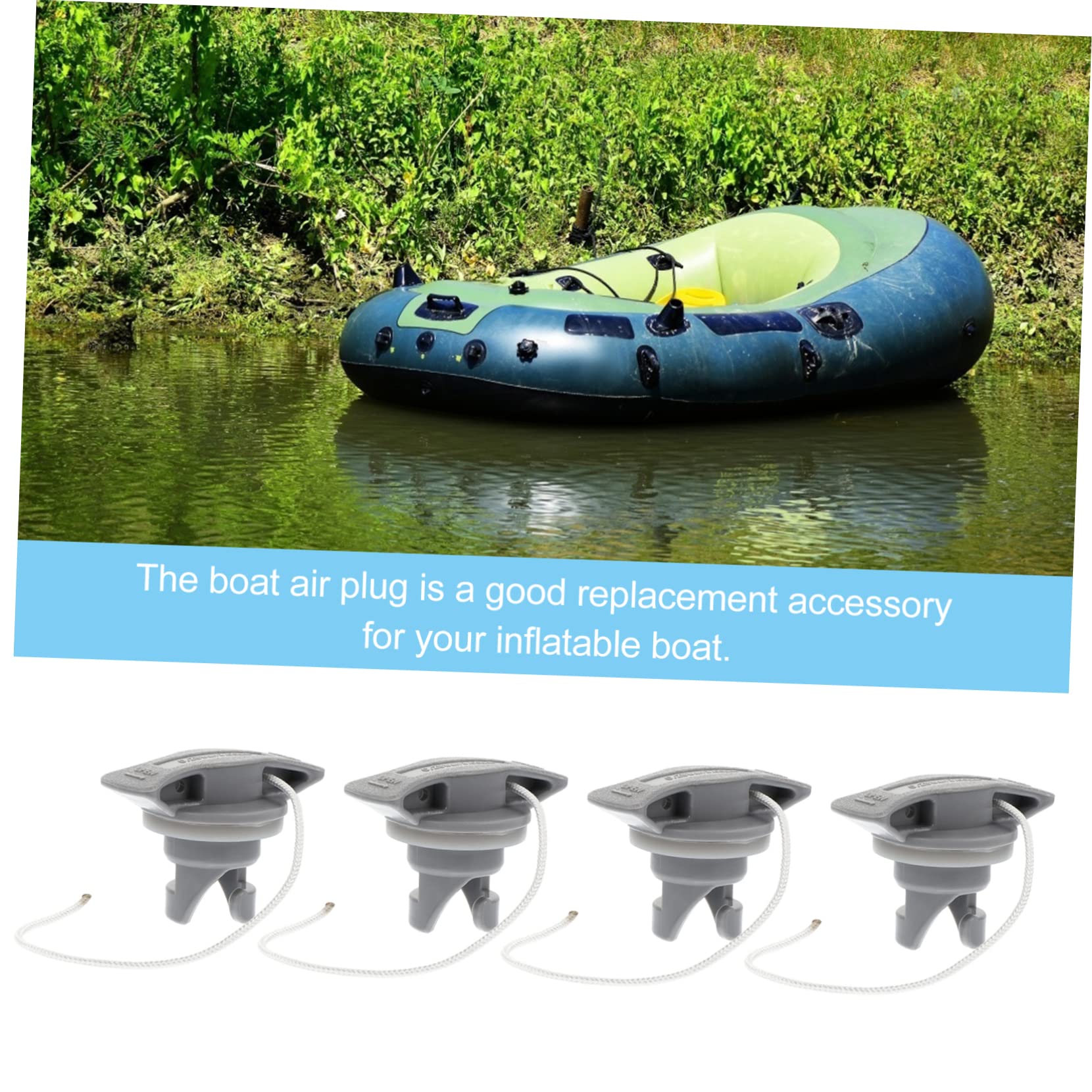 VANZACK 20pezzi Valvole per Canoe e Kayak Coprivalvole Gonfiabili con Design Portatile e Facile Installazione Adatte per Barche Canoe e Accessori Nautici