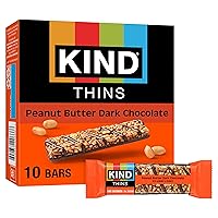 Vista 4 de KIND THINS - Barras de chocolate oscuro con cereza y anacardo, libres de gluten, 5g de azúcar, barras de 0.74 onzas, 10