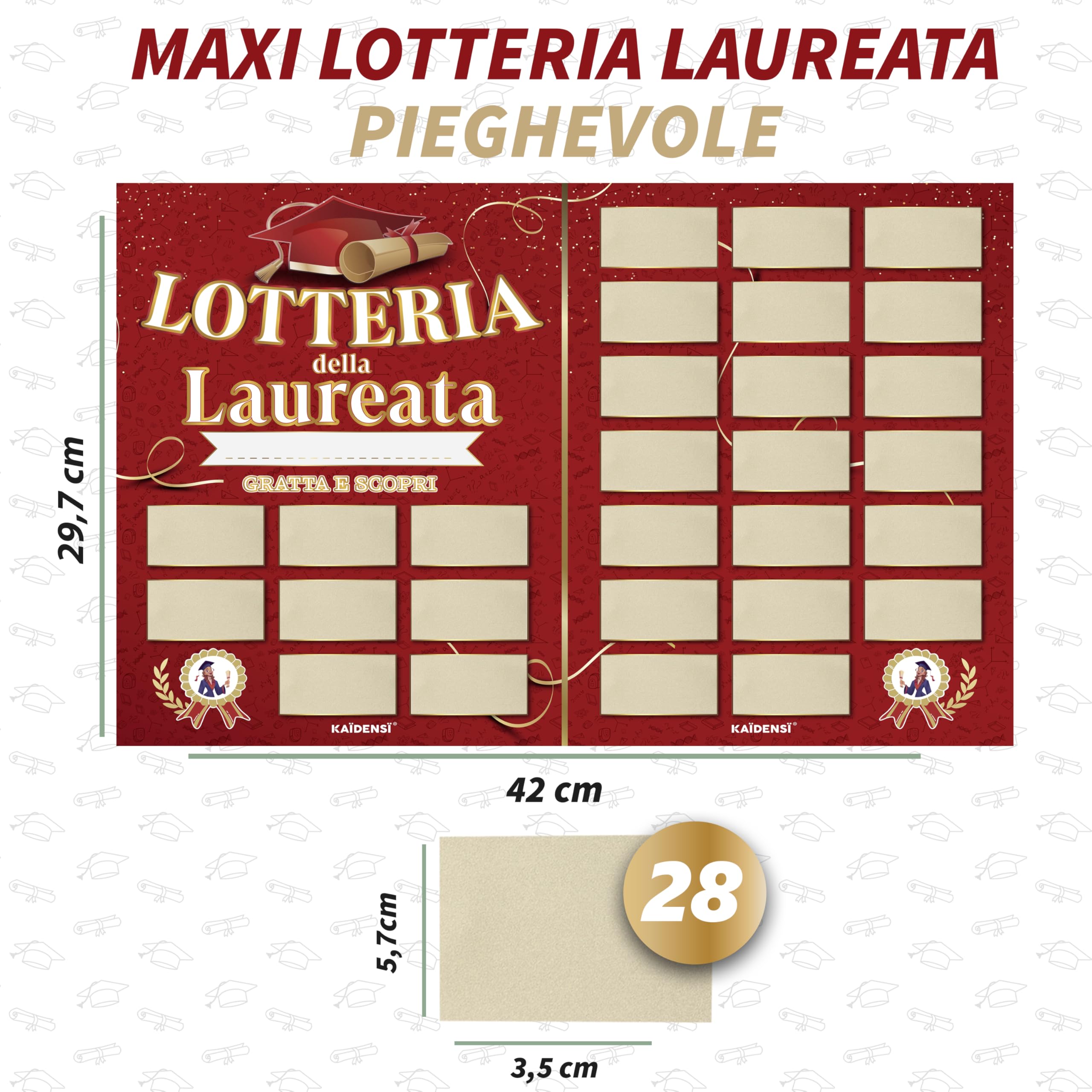 KAÏDENSÏ Regalo Laurea Donna - Gioco Gratta e Vinci Personalizzato - Scherzi Regali Divertenti