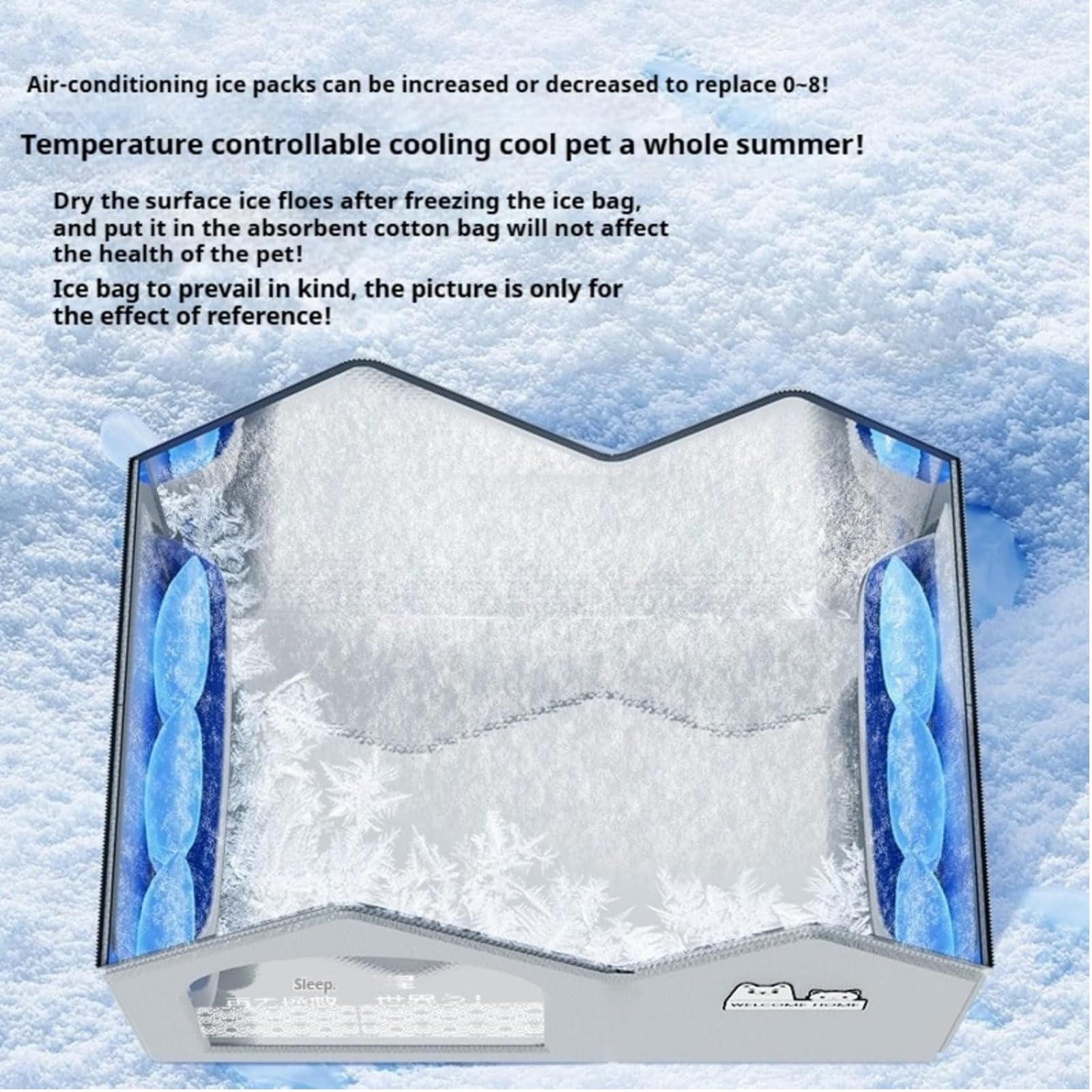 Cuccia Refrigerante per Cani | Casetta Refrigerante per Gatti, 10 Confezioni di Ghiaccio Incluse, Impermeabile e di Grandi Dimensioni, Cuccia per cani e gatti da esterno (Doppio superiore, XL)