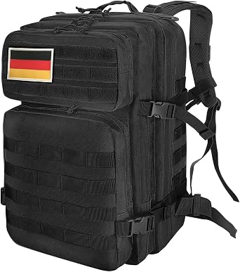 Militär Rucksack Herren, 45L Groß Rucksack Wasserdicht Outdoor Assault Survival Wanderrucksack Herren, Taktischer Backpack Geeignet für Jagd, Wandern, Camping und Andere Outdoor-Aktivitäten
