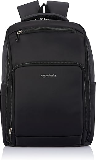 Amazon Basics – Laptop Backpack/Casual Backpack/College Bag for 15.6-inch Laptop, Water-Resistant, Lightweight, Sleek and Modern Design