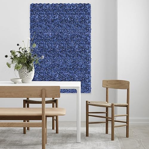 Miniatura 4 de U'Artliens - Juego de paneles de pared de flores, telón de fondo de pared artificial de 24 x 16 pulgadas, panel floral de hortensias de seda 3D para