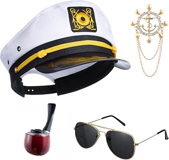 Men Red Silky Robe Jacket Halloween Bunnygirl Cosplay Costume With Captain Hat Glasses Lapel Pin Toy Prop Set
