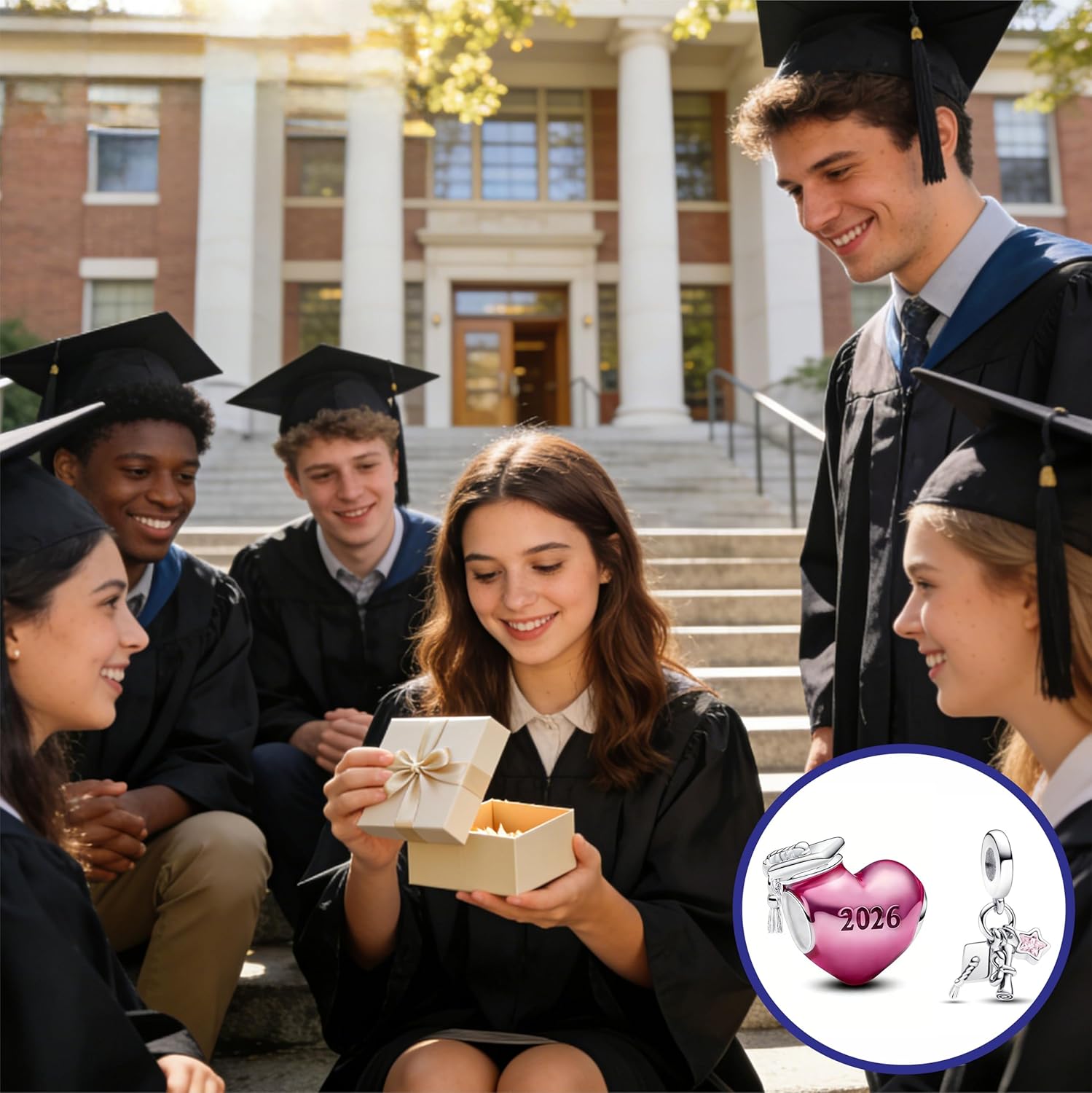 Heart Graduation 2026 Charms for Bracelets and Necklaces Bead Charm for Women - Image 5