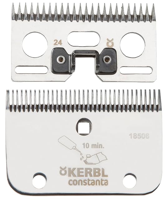 Kerbl Juego de Cuchillas 220, Const.2 24 Dientes Arriba / 35 Dientes Abajo, a RAS de Piel
