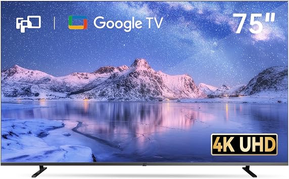 FPD 75 Inch Smart TV, 4K LED Google TV with Google Play Built-in Google Cast, HDR 10, Compatible with Dolby Atmos & Vision MEMC, Voice Assistant Remote, UHD Flat Screen Television CG75-C3