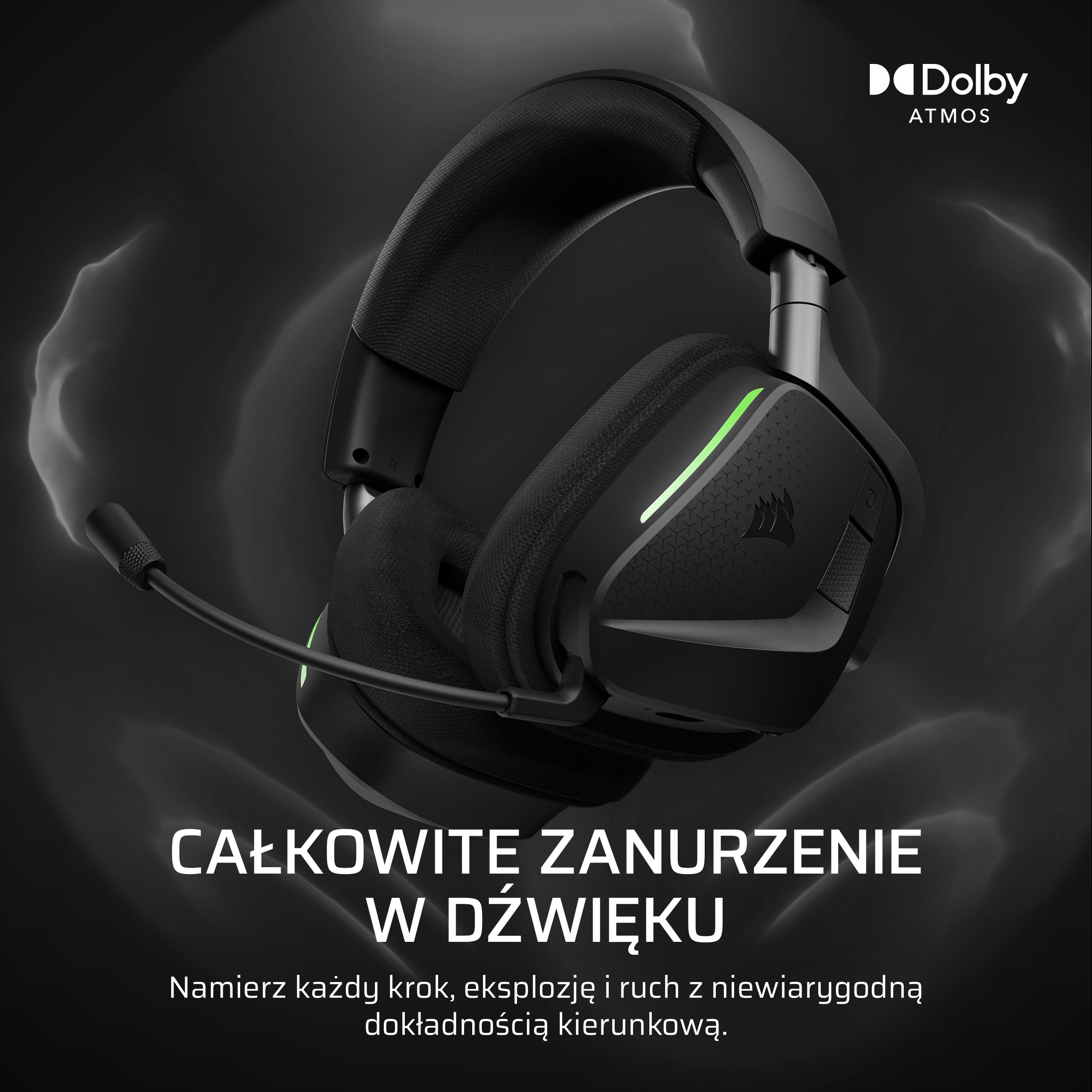 CORSAIR VOID v2 MAX Wireless zestaw słuchawkowy Bluetooth do konsoli Xbox – 2,4 GHz Bezprzewodowy, Dolby Atmos, 70 godzin pracy baterii, szybkie ładowanie, krystalicznie czysty mikrofon, sterowanie na