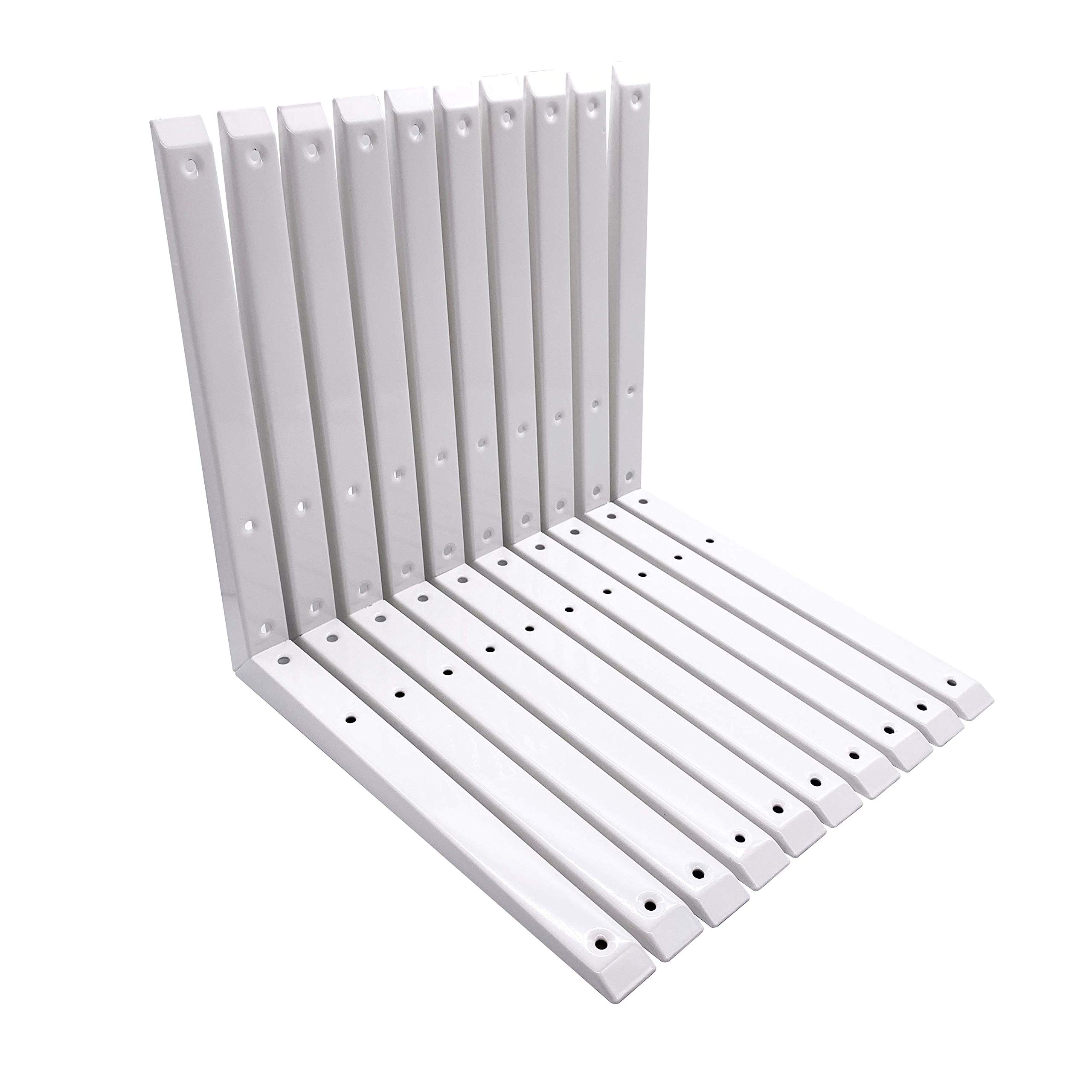 Strong Shelf Bracket Mitre Reinforced Pattern 350 x 350mm Pack of 10 EAI Brand