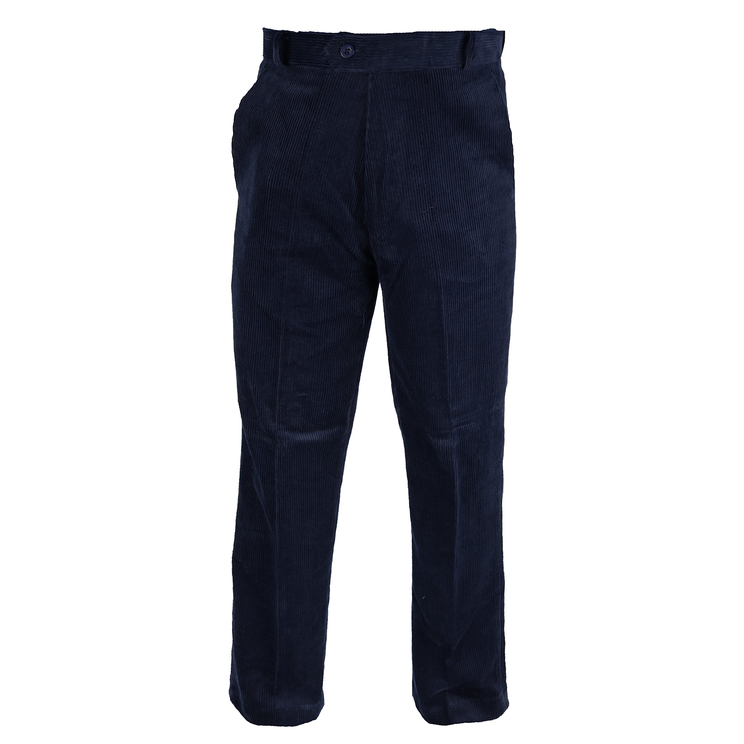 Jbc Collection Men's Navy Thick Jumbo Chunky Corduroy Trousers Size 30-50 Inside Leg 27”,29”,31” Colours Black Olive Brown