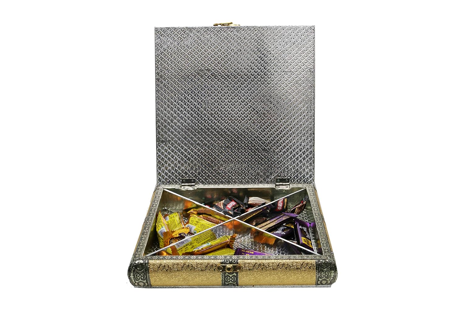 Buy WTS Wooden Ox. Copper Dry Fruit Box for Gift & Décor, 7 x 9 x 2 Inch, Golden Online at Low