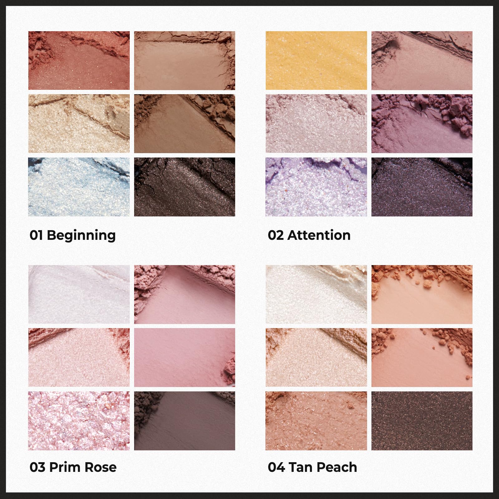 Laka Forever 6 palette di ombretti, 6 tonalità opache, luccicanti e scintillanti, a strati, colori facili da sfumare per un look quotidiano e vivace, vegano, K-Beauty