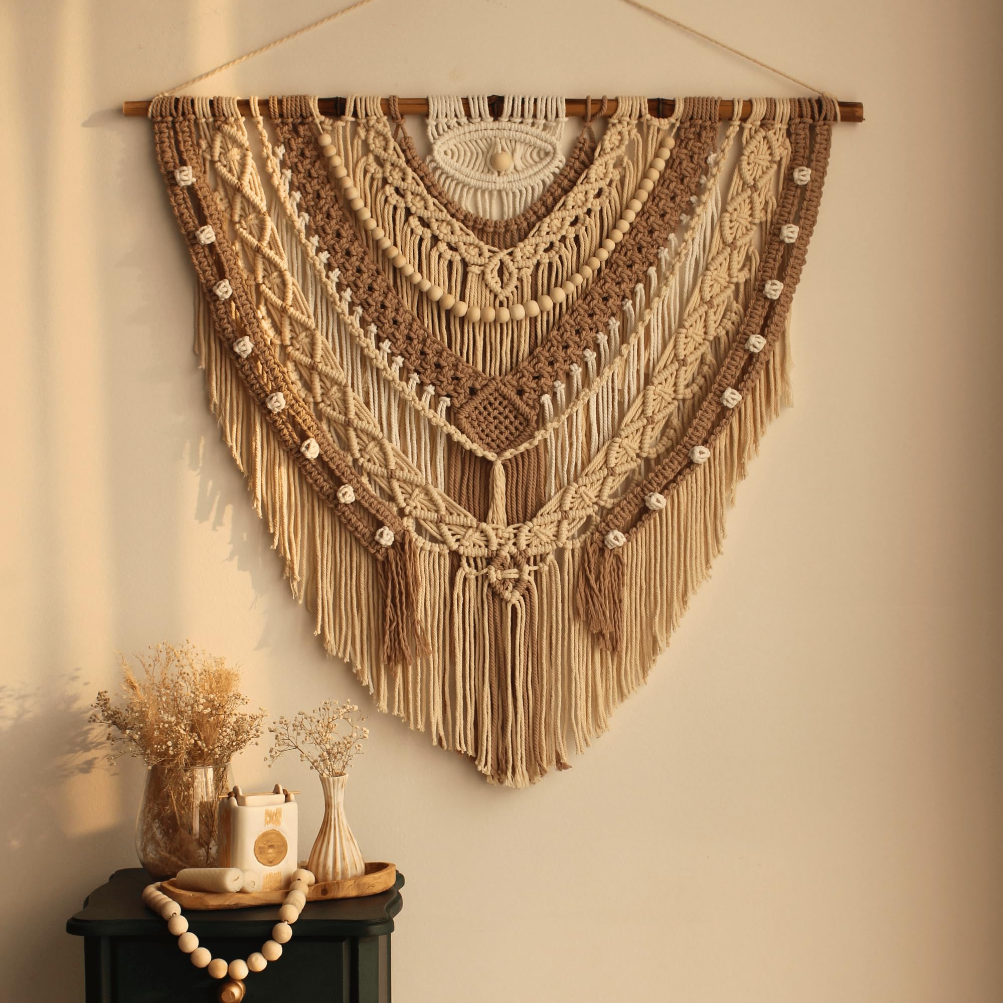 Amazon.com: Knots & Beyond Macrame Wall Hanging Large 36 x 36 inch