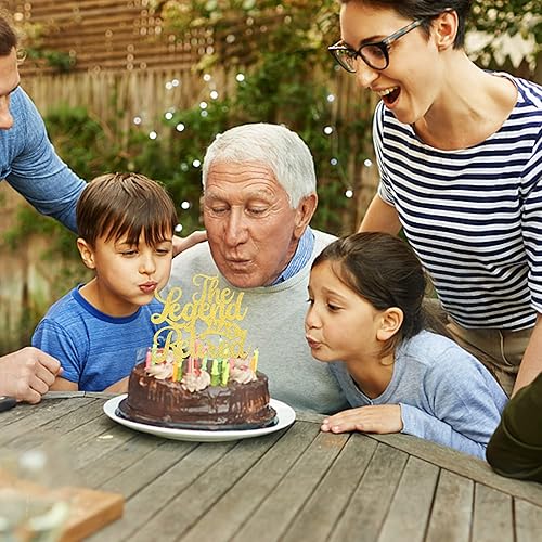 Miniatura 4 de Rsstarxi 1 paquete de decoración para tartas con purpurina dorada de despedida de Tensión, Hello Pension Cake Pick Happy Retirement Cake Decor para