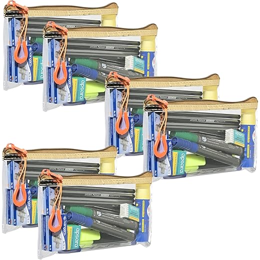 Kuber Industries 6 Pcs PVC Pouch Set