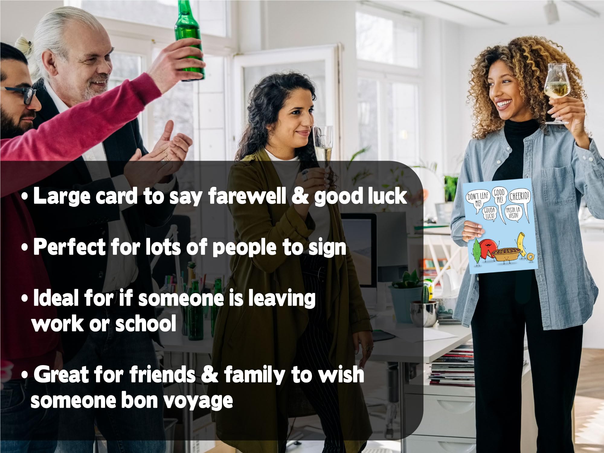 Doordachte werk verlaten kaart voor hem of haar grappige nieuwigheid Miss You Card Goodbye Card Multicolour No Don't Go We gaan je missen grap grappige nieuwigheid humor SP87