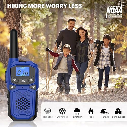Miniatura 2 de Walkie Talkies para Elec 3 paquetes de Walkie-Talkies recargables para la familia..