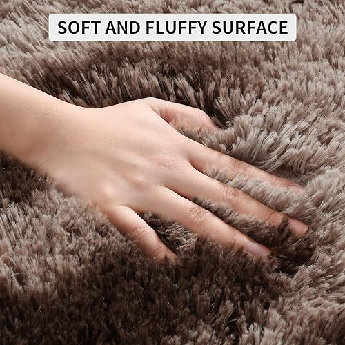 Miniatura 142 de Tepook - Alfombra súper suave y peluda para dormitorio, alfombras modernas peludas para niños para sala de estar, alfombra de felpa