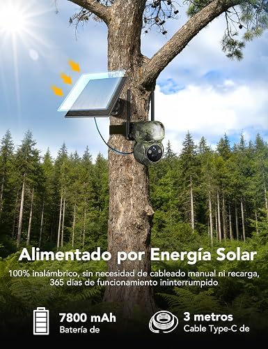GNCC Camera de Chasse Solaire sans Fil 4G 2K avec Carte Sim Pas de Wi-FI - 6